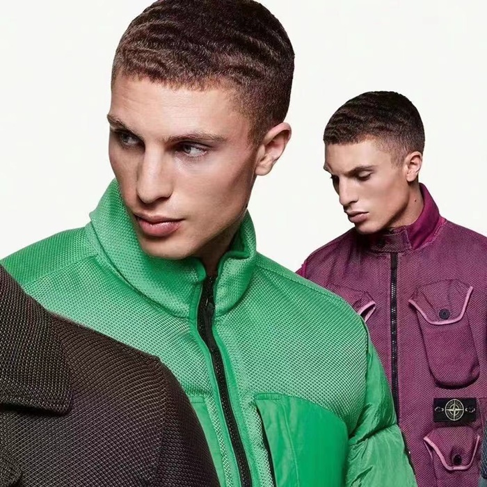 ストーンアイランドメンズグリーンダウンパディングo0497