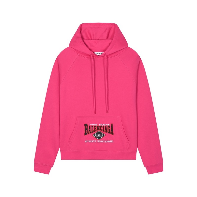 バレンシアガユニセックスカジュアルピンクフーディl01730