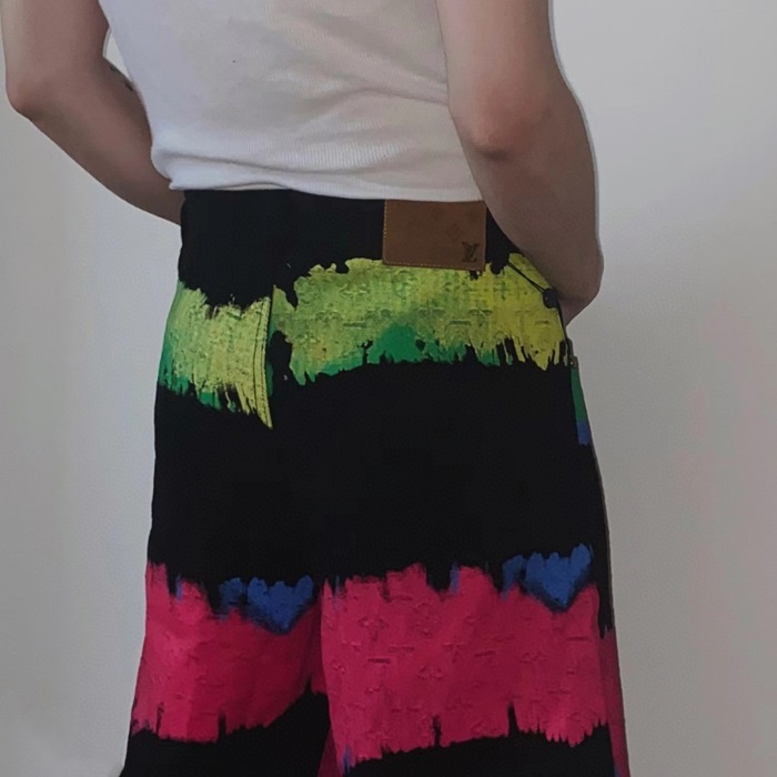 ルイヴィトンメンズカジュアルブラックジーンズu05318