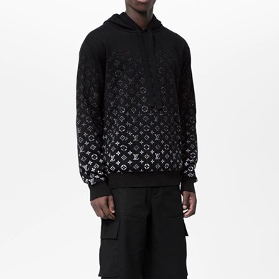 ルイヴィトンメンズベーシックブラックフーディu05322