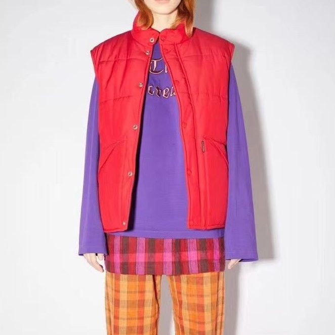 アクネストゥディオズユニセックスレッドダウンベストn0164