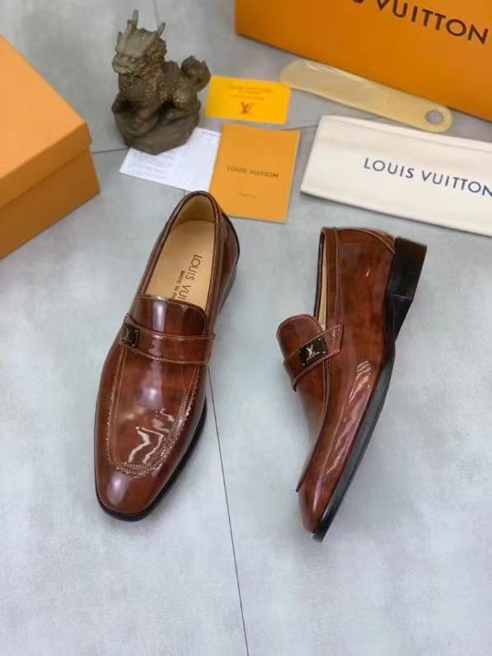 ルイヴィトンメンズモダンキャメルローファーu05334