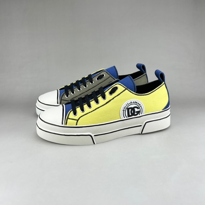 ドルチェ＆ガッバーナメンズクラシックイエロースニーカーl0365