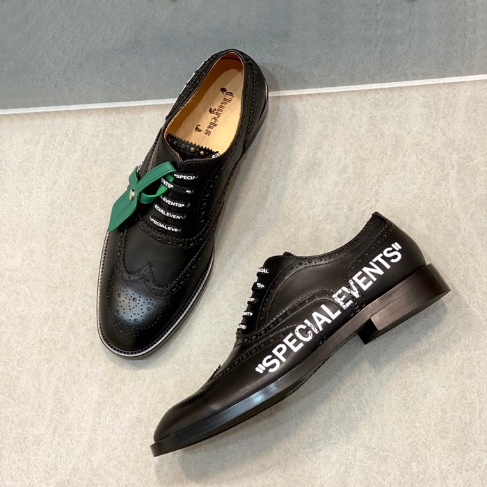 オフホワイトメンズブラックオックスフォードシューズf0867