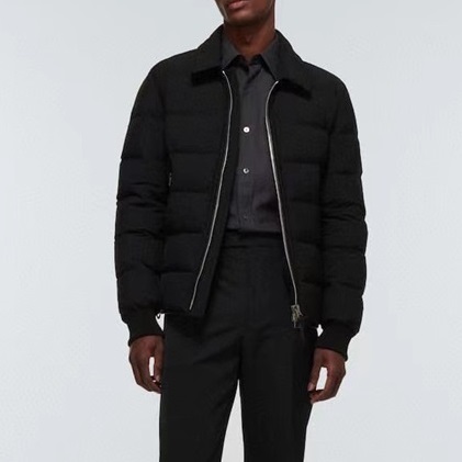 トムフォードメンズブラックダックダウンパディングf0029