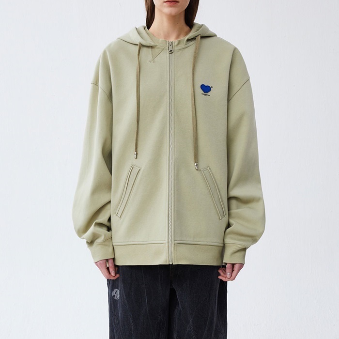 アーダーエラーユニセックスグレージップアップフーディe0121