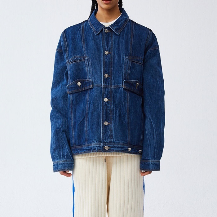 アーダーエラーメンズブルーデニムジャケットe0124