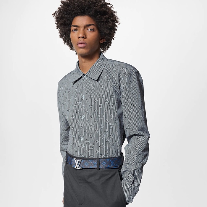 ルイヴィトンメンズイニシャルブラックシャツu05347