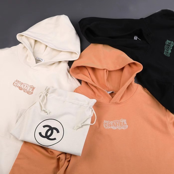 シャネルユニセックスカジュアルベージュフーディl0934