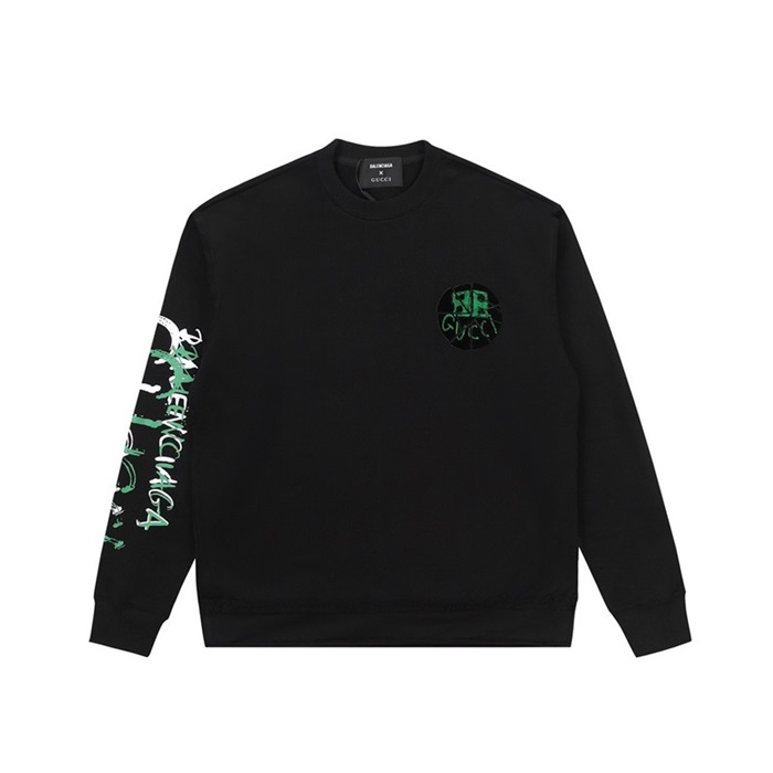 グッチメンズカジュアルブラックスウェットシャツc05304