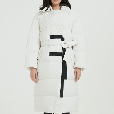 ジルサンダーレディースグースダウンホワイトロングパディングl0051