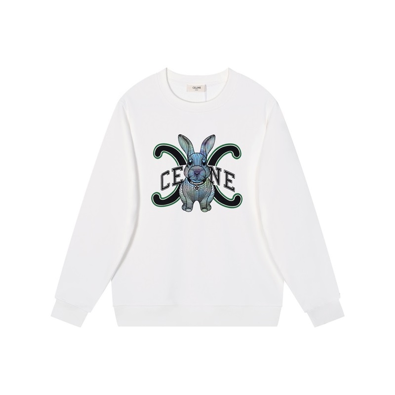 セリーヌメンズモダンホワイト長袖Tシャツl0517