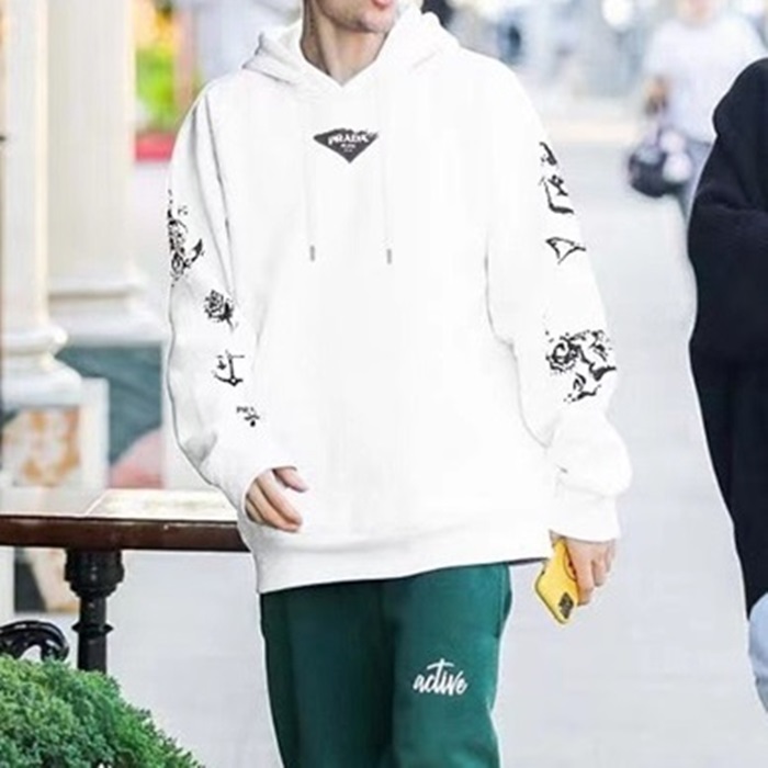 プラダメンズカジュアルホワイトフーディa02882