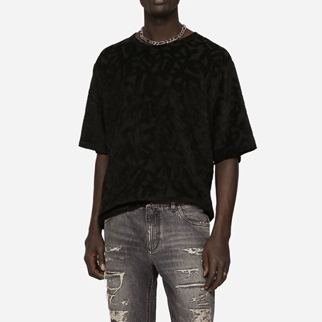 ドルチェ＆ガッバーナメンズブラック半袖Tシャツl0367