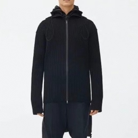 ボッテガヴェネタメンズジップアップブラックジャケットv0449