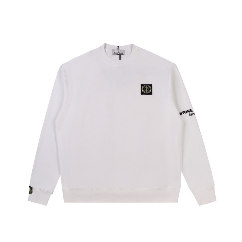 ストーンアイランドメンズモダンホワイトスウェットシャツo0514