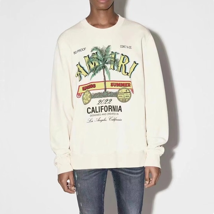 アミリメンズアイボリースウェットシャツr0388