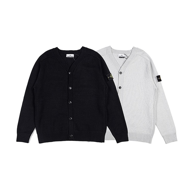 ストーンアイランドメンズブラックカーディガンo0518