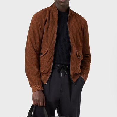 アルマーニメンズキャメルレザージャケットm0922