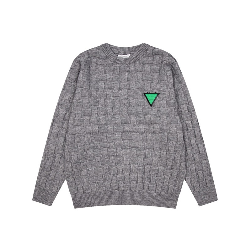 ボッテガヴェネタメンズグレークルーネックニットt0453