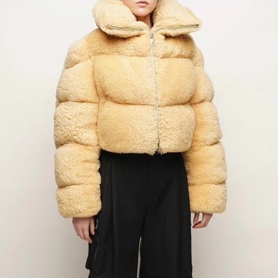 ボッテガヴェネタレディースイエローダックダウンパディングv454