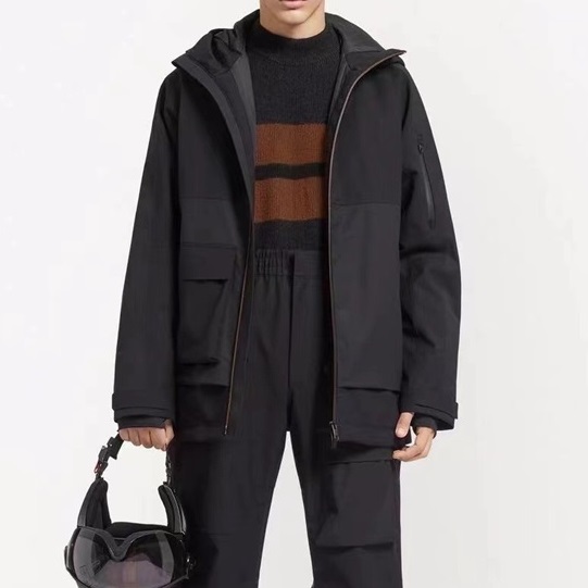 エルメネジルドゼニアメンズブラックニットg0420