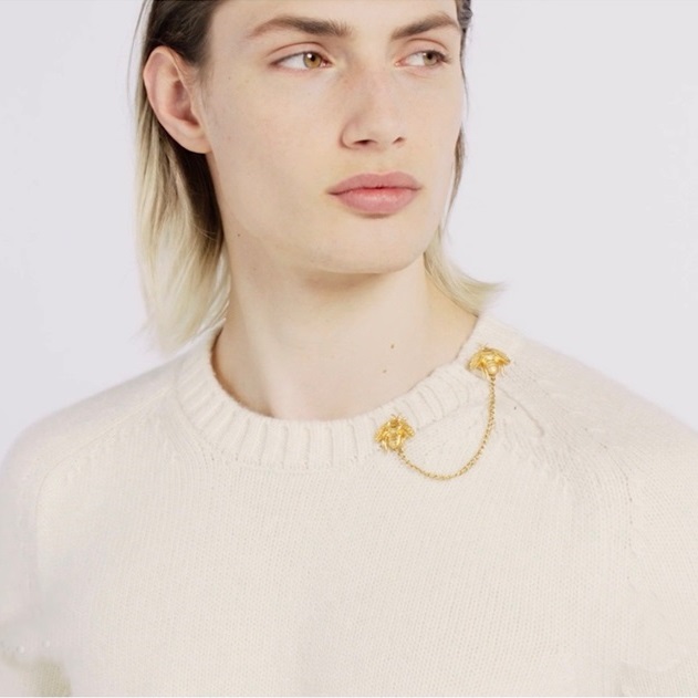 ディオールユニセックスアイボリーセーターo02198