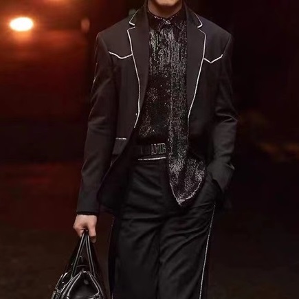 サンローランメンズブラックスーツジャケットl0144