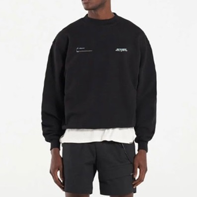 レプレゼントメンズブラッククルーネックスウェットシャツp0062