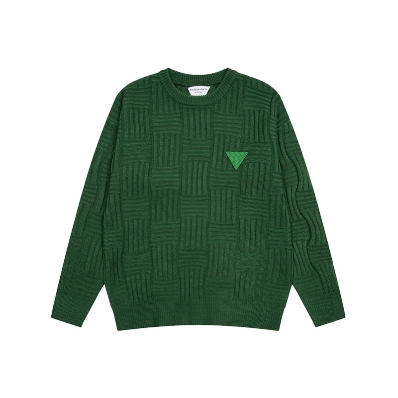 ボッテガヴェネタメンズグリーンクルーネックニットt0456