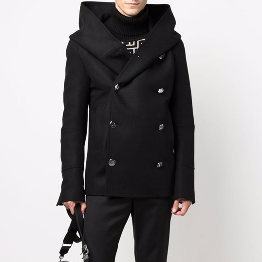 バルマンメンズブラックジャケットm0170