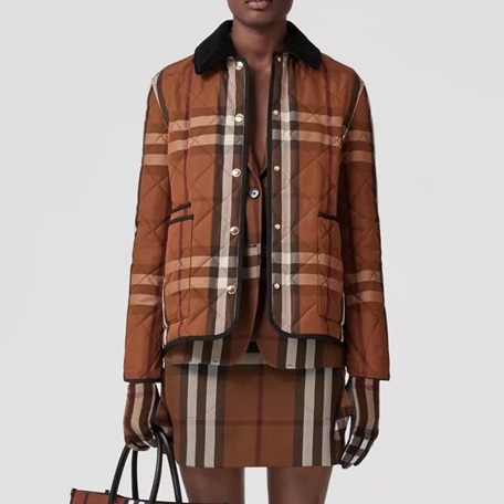 バーバリーレディースブラウンダウンジャケットr04591