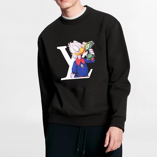 ルイヴィトンメンズモダンブラックスウェットシャツv0019