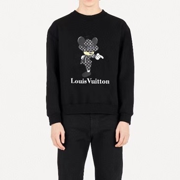 ルイヴィトンメンズモダンブラックスウェットシャツv0021