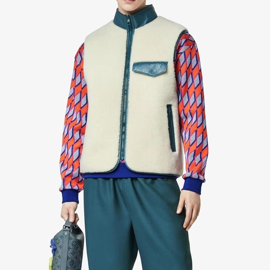 グッチメンズホワイトレザーベストu0032