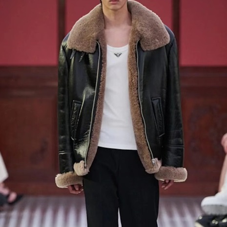 プラダメンズカジュアルブラックジャケットa02896