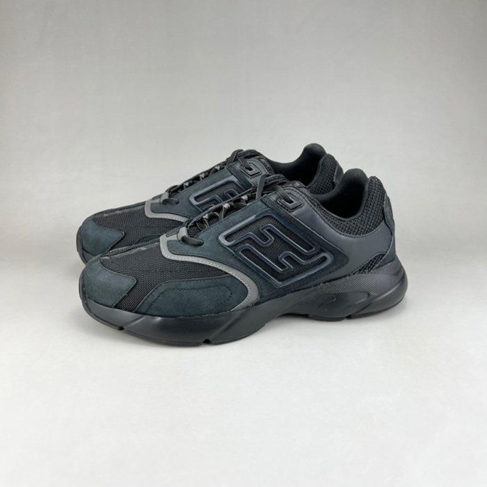 ェンディユニセックスイニシャルブラックスニーカーn01312