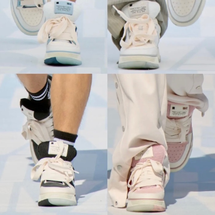 アミリユニセックスブラックスニーカーr0401