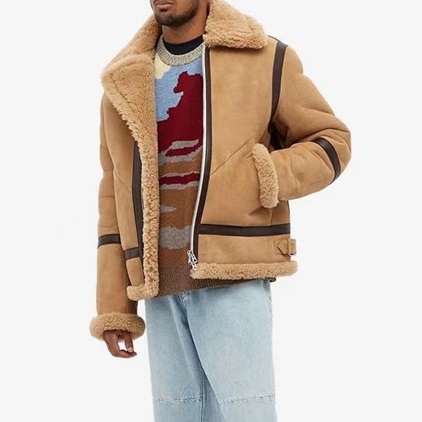 アクネストゥディオズメンズキャメルレザージャケットe0168