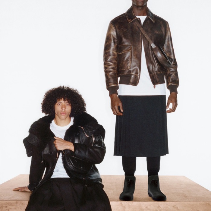 バーバリーメンズブラウンレザージャケットr04598