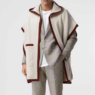 バーバリーユニセックスアイボリーポンチョr4599