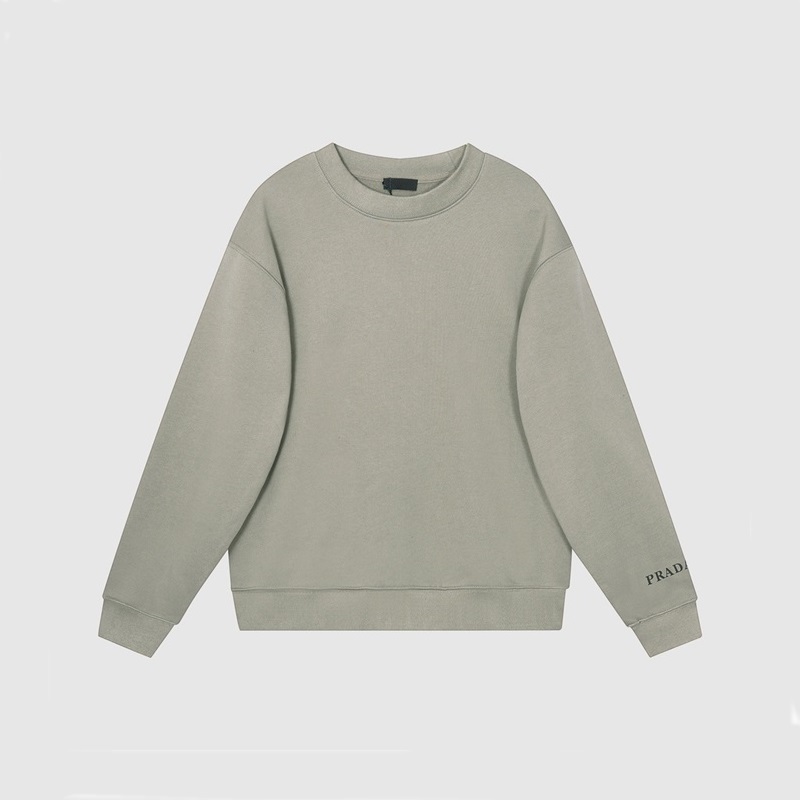 プラダメンズクルーネックグリーンスウェットシャツr14