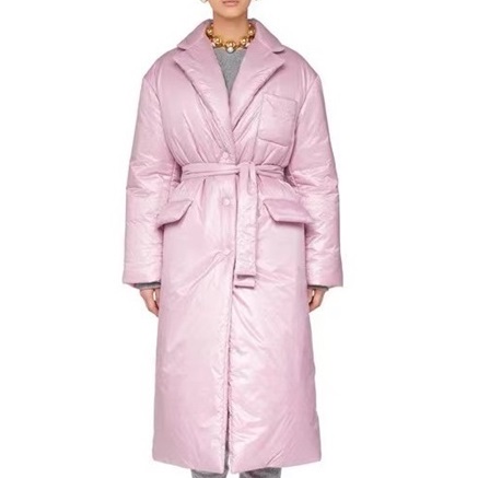 ミュウミュウレディースピンクグースダウンロングパディングu0252