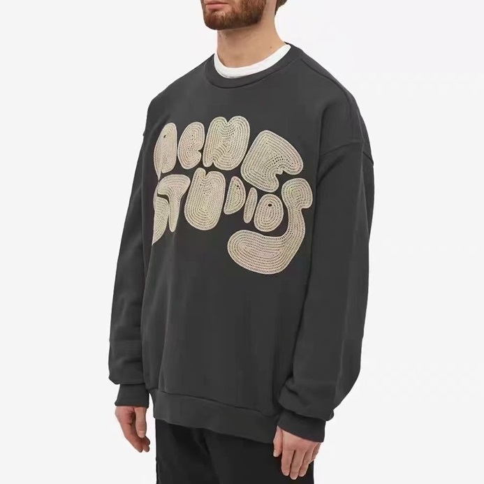 アクネストゥディオズユニセックスグレークルーネックスウェットシャツe0170