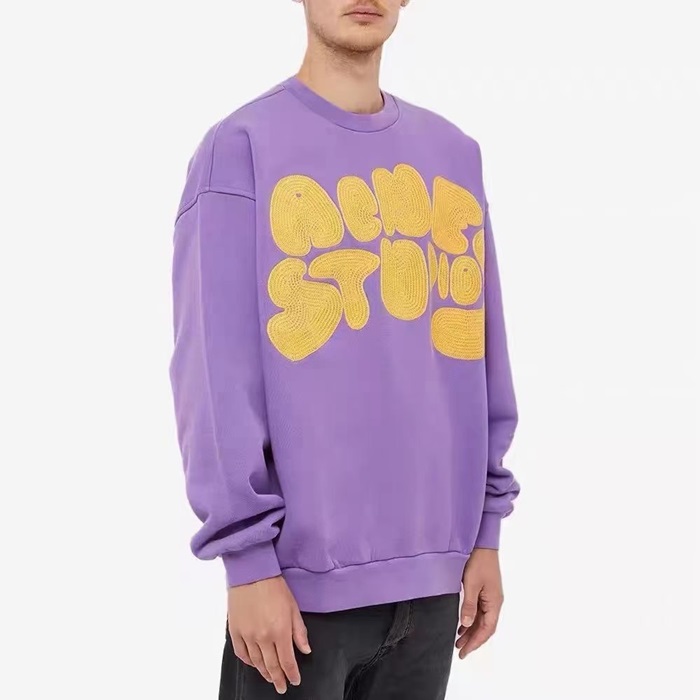 アクネストゥディオズユニセックスパープルクルーネックスウェットシャツe0172