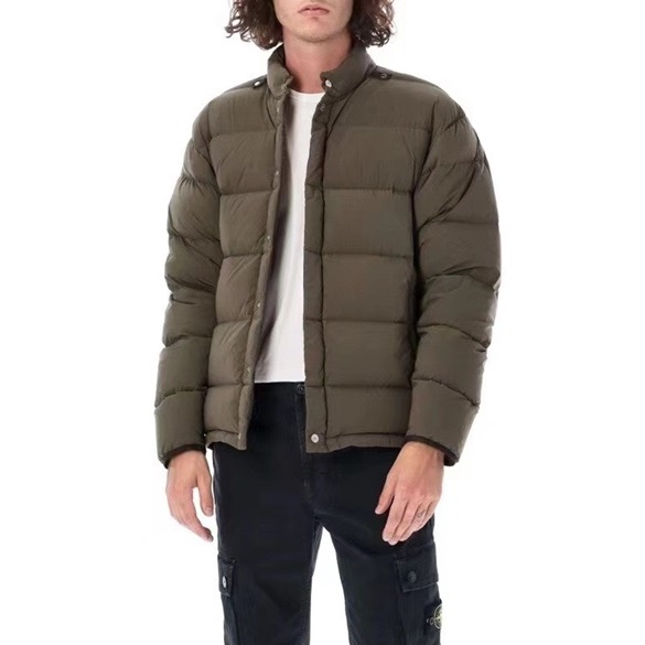 ストーンアイランドメンズカーキダウンパディングo0528