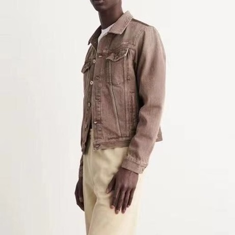 オフホワイトメンズブラウンジャケットf0880