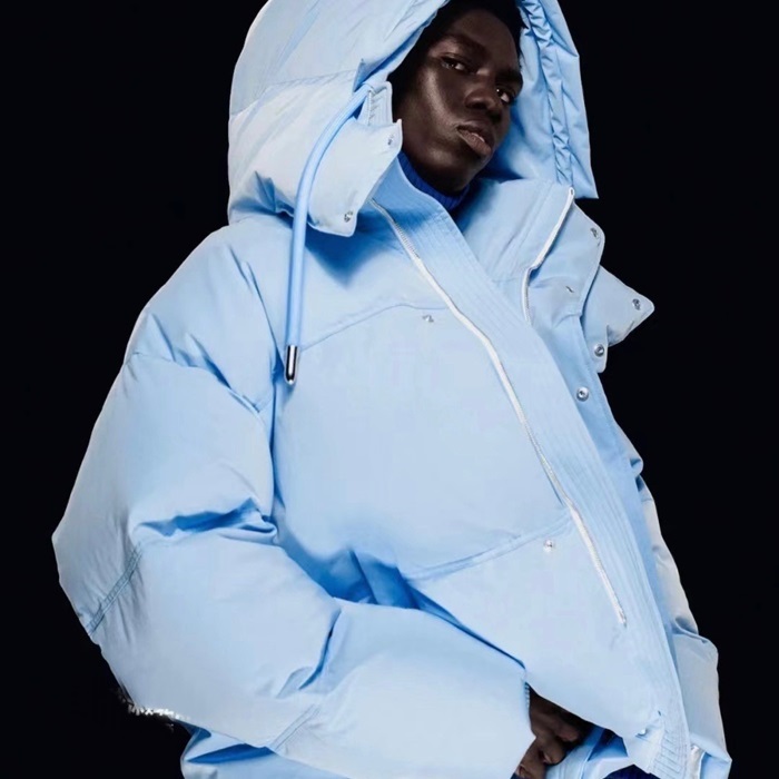 アミユニセックスダウンブルーパディングi0312