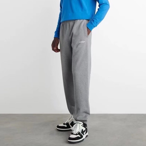 オフホワイトメンズカジュアルブラックパンツf0883