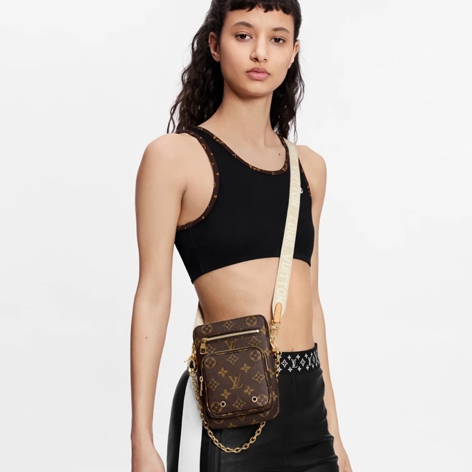 ルイヴィトンレディースモノグラムブラウンカメラバッグv47